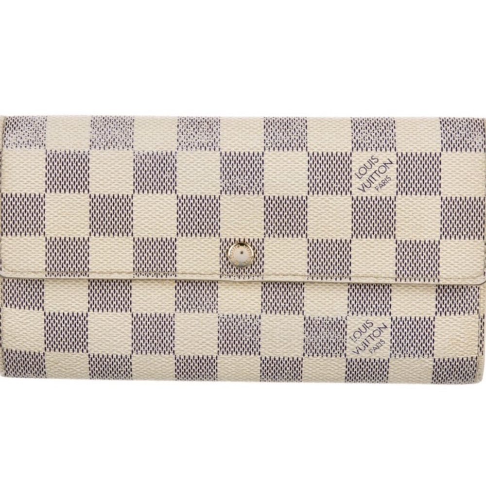 Louis Vuitton 2009 Damier Azur Pattern Sarah Wallet